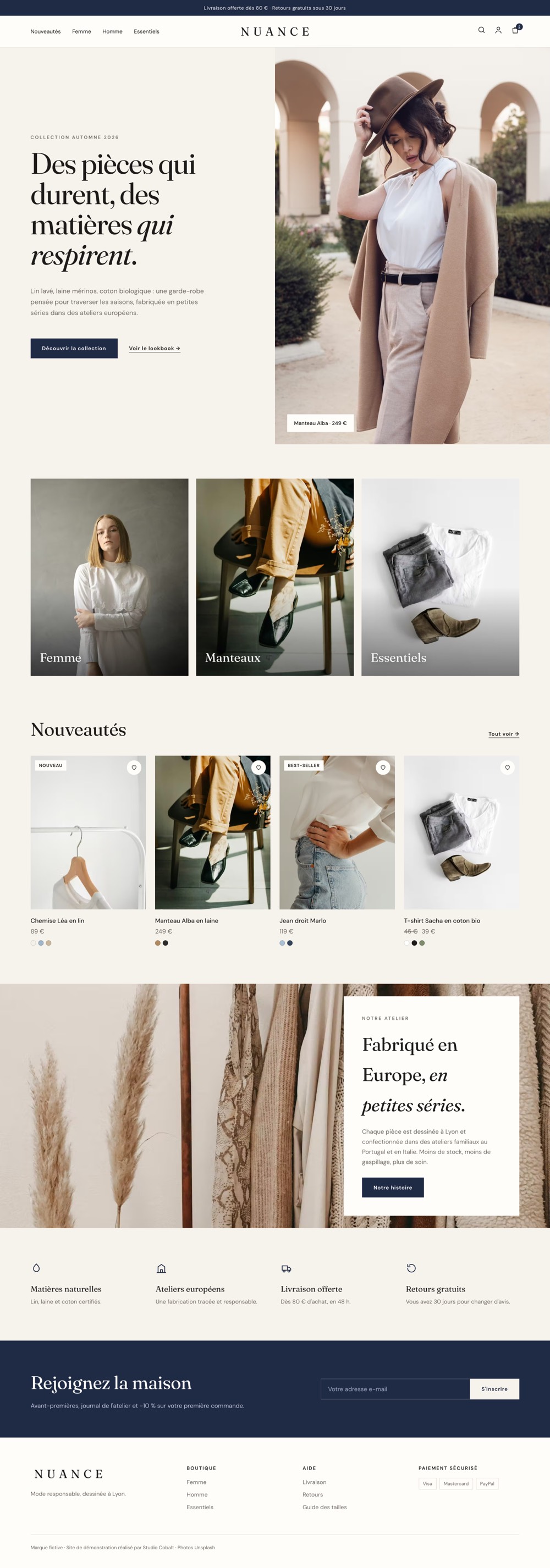Atelier Nuance · Fashion shop