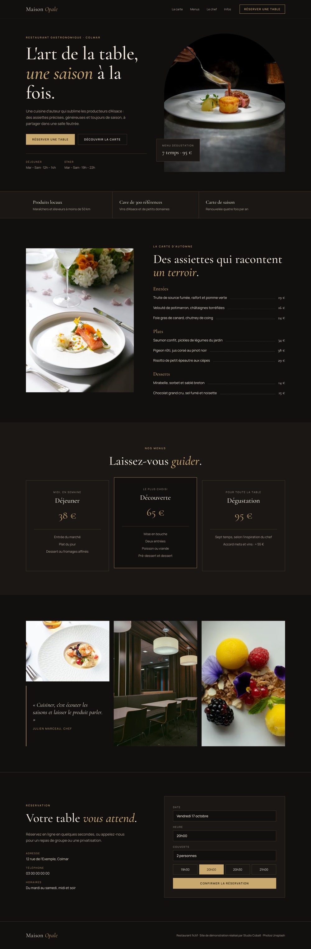 Maison Opale · Fine dining restaurant